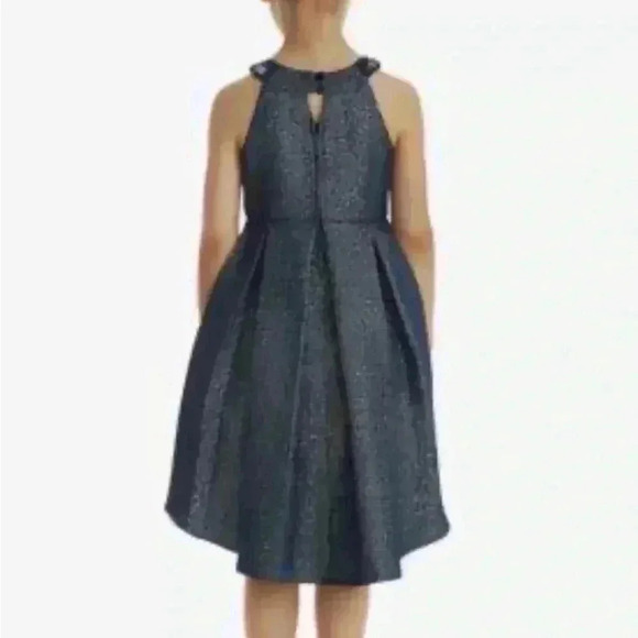 Rare Editions Big Girls Plus Embellished-Neck Jacquard Dress Sz. 4t - Picture 2 of 6